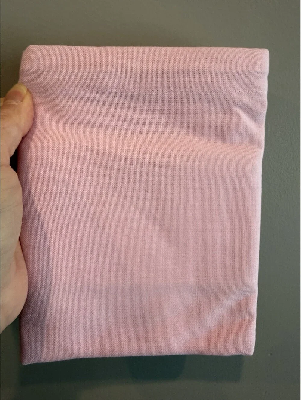Vtg Rare Pottery Barn Kids Pink Chambray Diaper Basket Liner 12x12x6 New